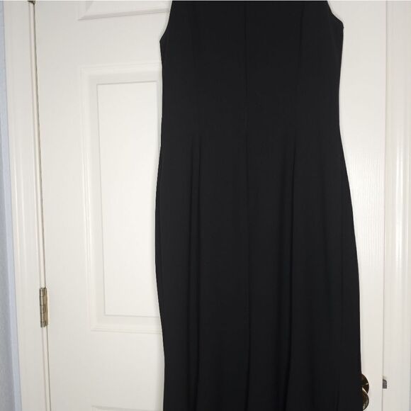 Michaelangelo 14 Black Beaded Embroidered Sleeveless Lined Party Maxi Dress. - Picture 7 of 10